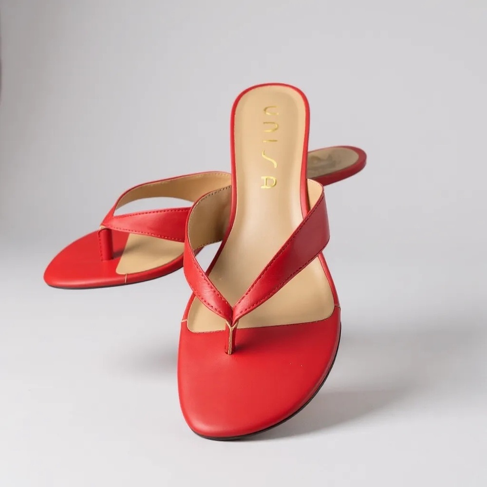 New Unisa Vibrant Red Slide Sandals